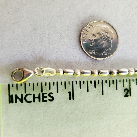 Sterling Round and Oval Bead Bracelet - Picture 14 of 16